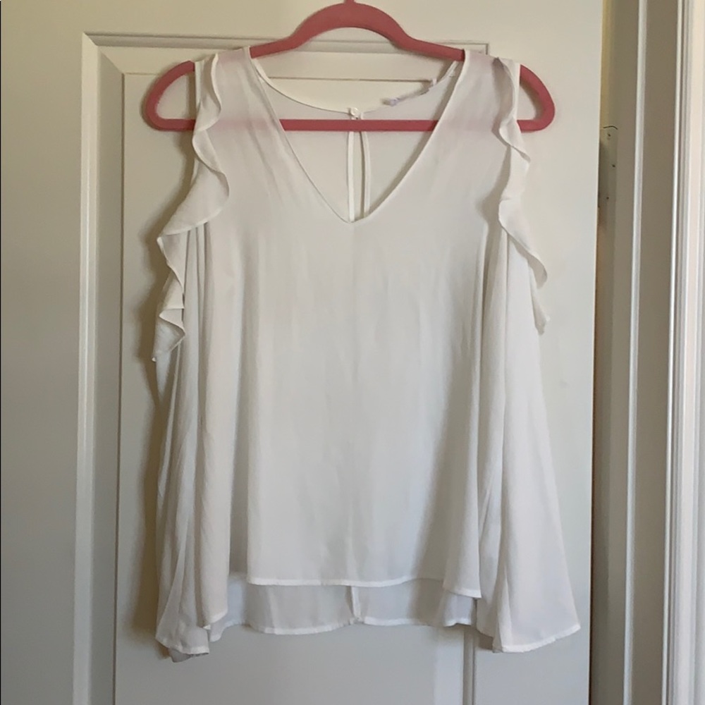 Lush cold shoulder bell sleeve top